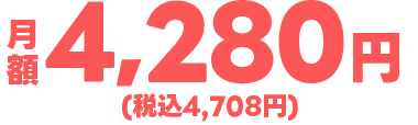 税別4,280円/月