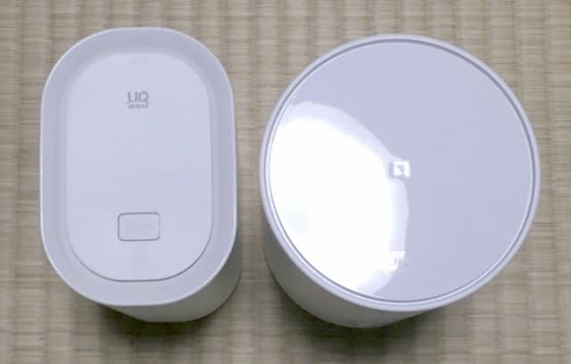 WiMAX HOME 01実物とL01sの上部デザイン比較