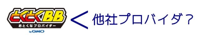 GMOとくとくBBと他社プロバイダのW06料金比較
