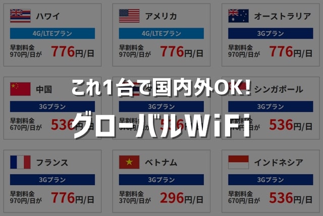 グローバルwifiはイモトのwi Fiよりお得 料金比較や口コミを調べてみた Wi Fi情報館