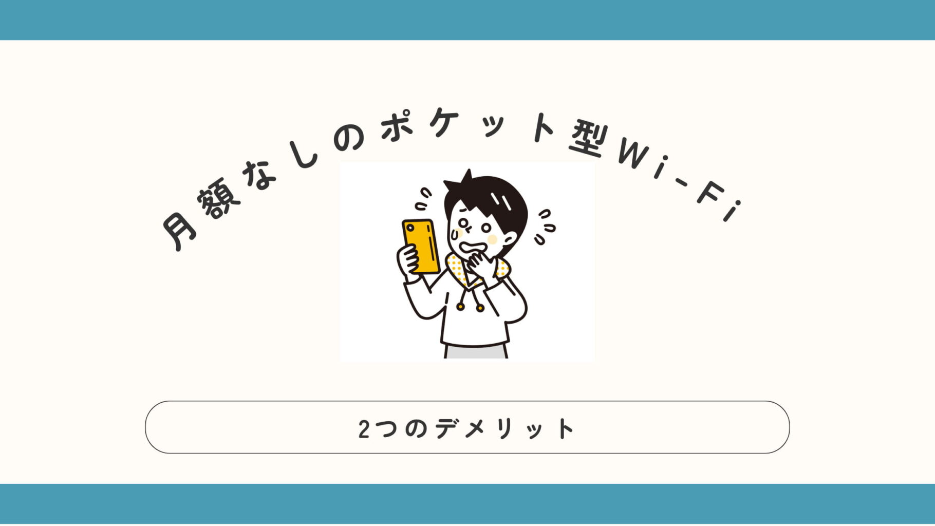 月額なしのポケット型の2つのデメリット