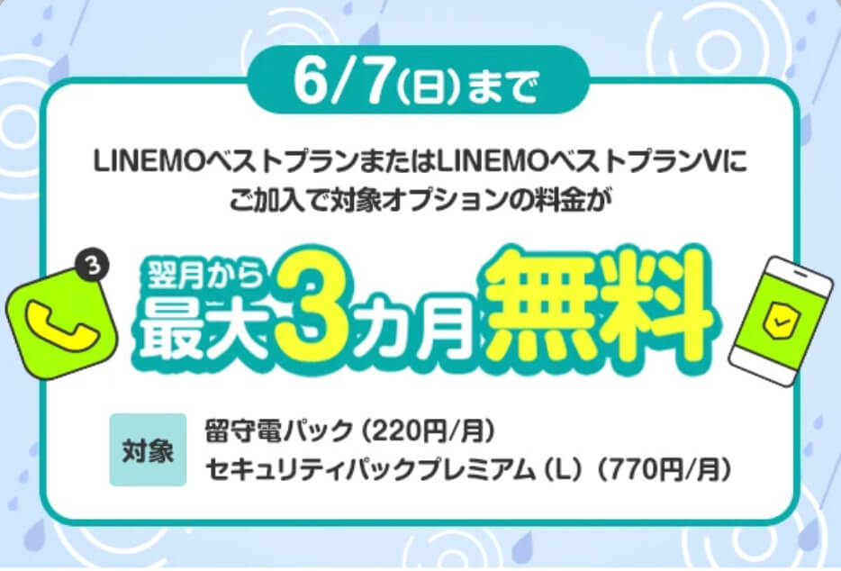 LINEMOキャンペーン_6月週替わり特典第一弾