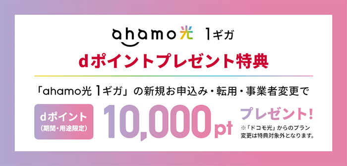 ahamo光1ギガ dポイント特典