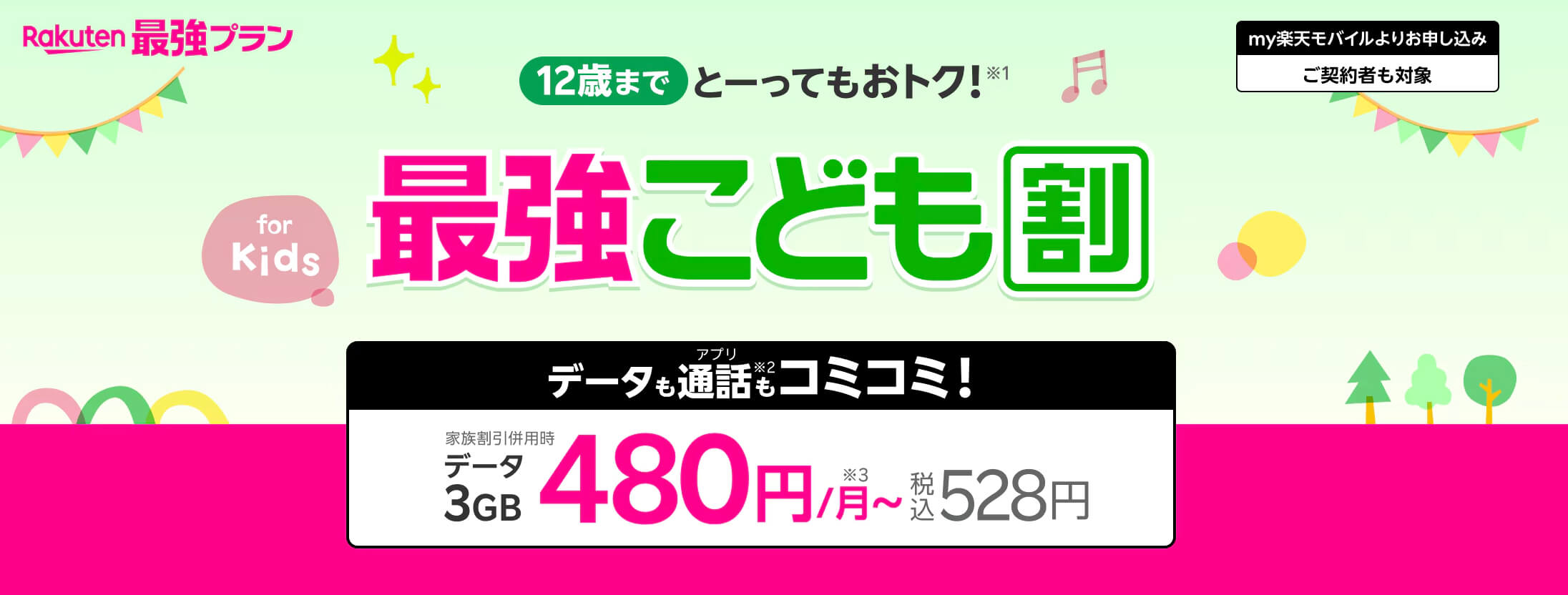 楽天モバイルキャンペーン_①こども割