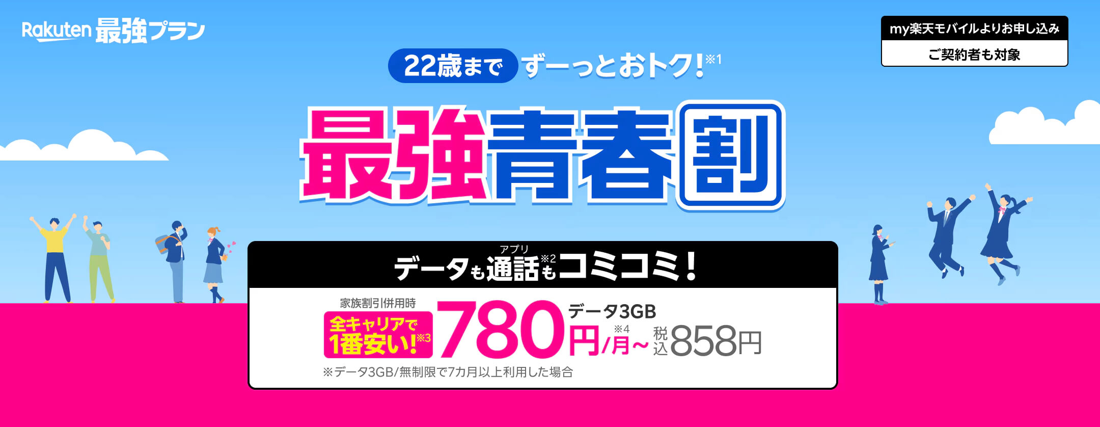 楽天モバイルキャンペーン_②最強青春割