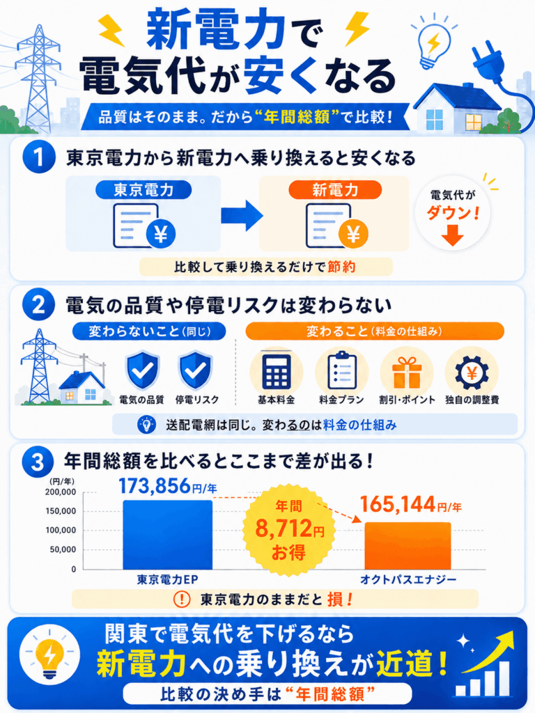 関東の電力会社おすすめランキング15選2026年6月｜東京電力エリアで