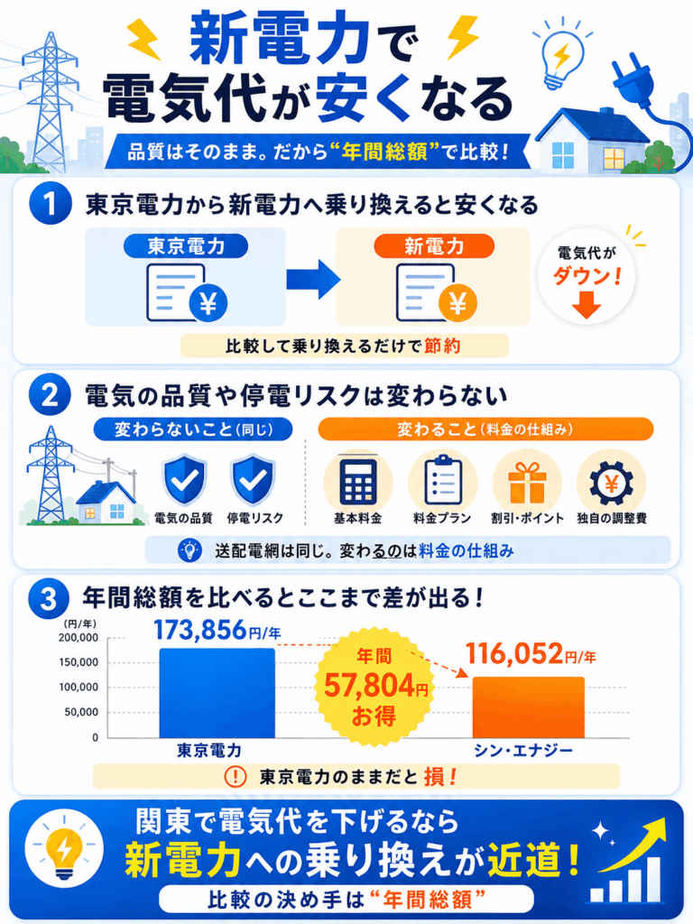 関東の電力会社おすすめランキング7選2026年6月｜東京電力エリアで電気