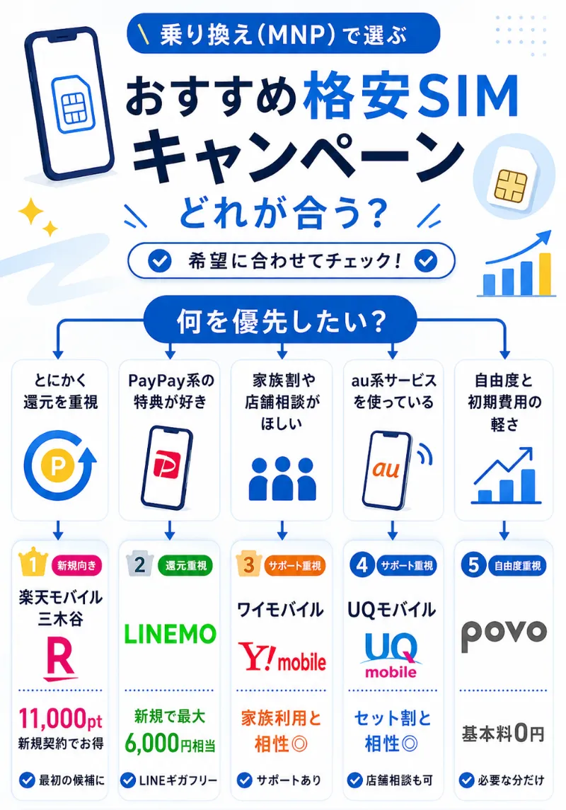 乗り換え向け格安SIMキャンペーン