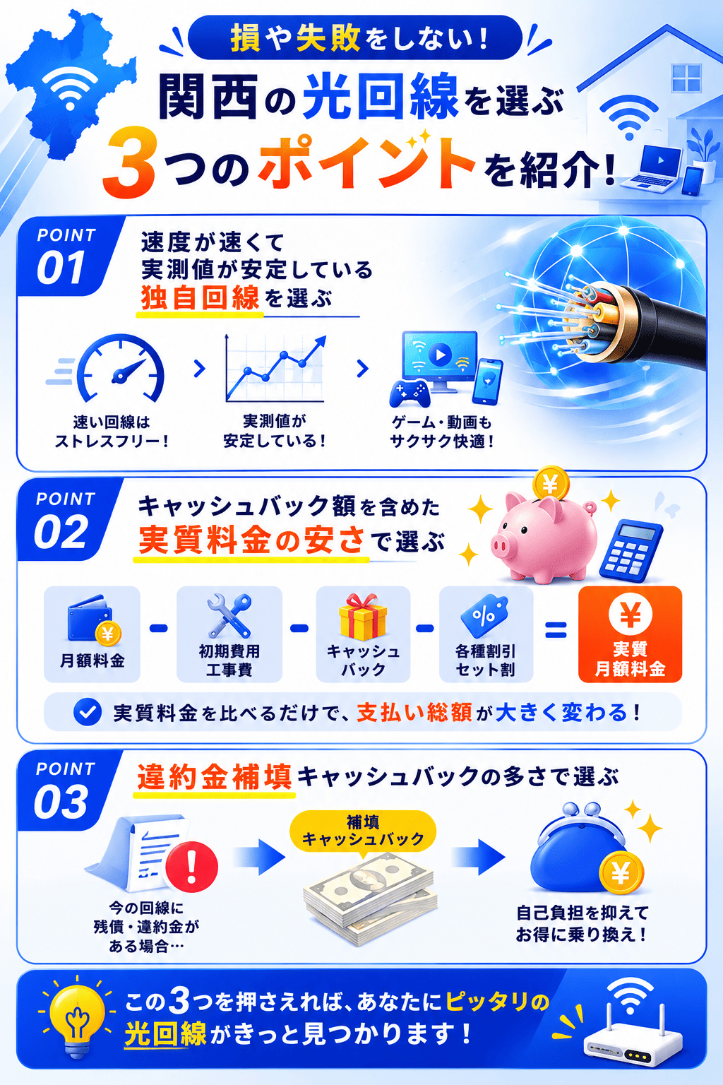 関西の光回線を選ぶポイント